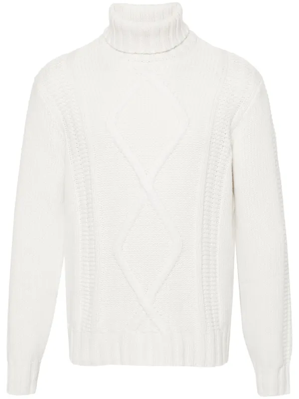 Brunello Cucinelli タートルネック カシミアセーター | ホワイト