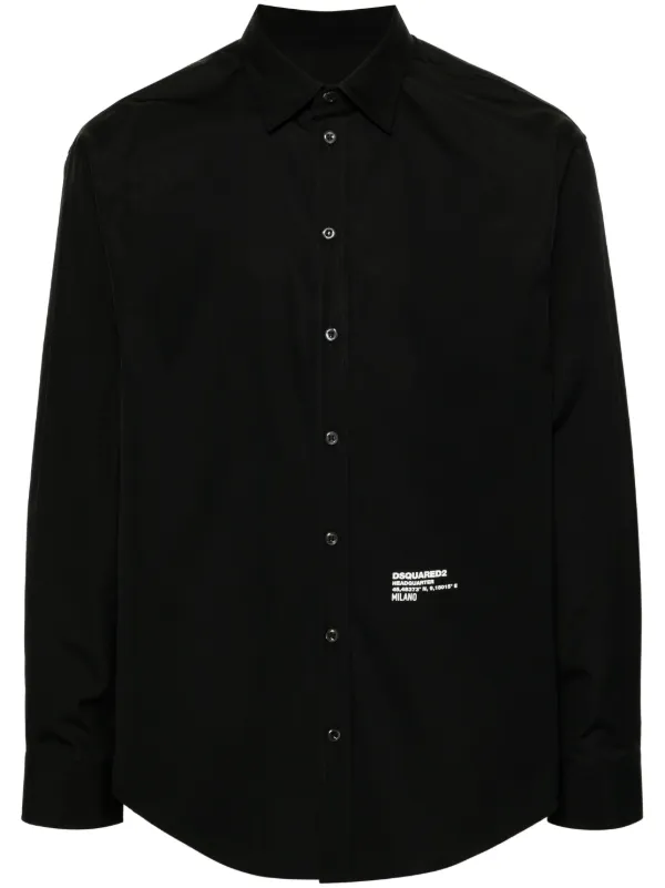 DSQUARED2 ロゴ シャツ | ブラック | FARFETCH JP