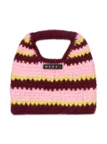 Marni Kids striped crochet bag - Pink