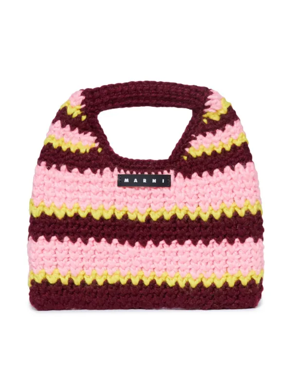 Marni Kids Striped Crochet Bag Pink FARFETCH PH
