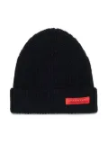 MAX&Co. Kids logo-patch knitted beanie - Black