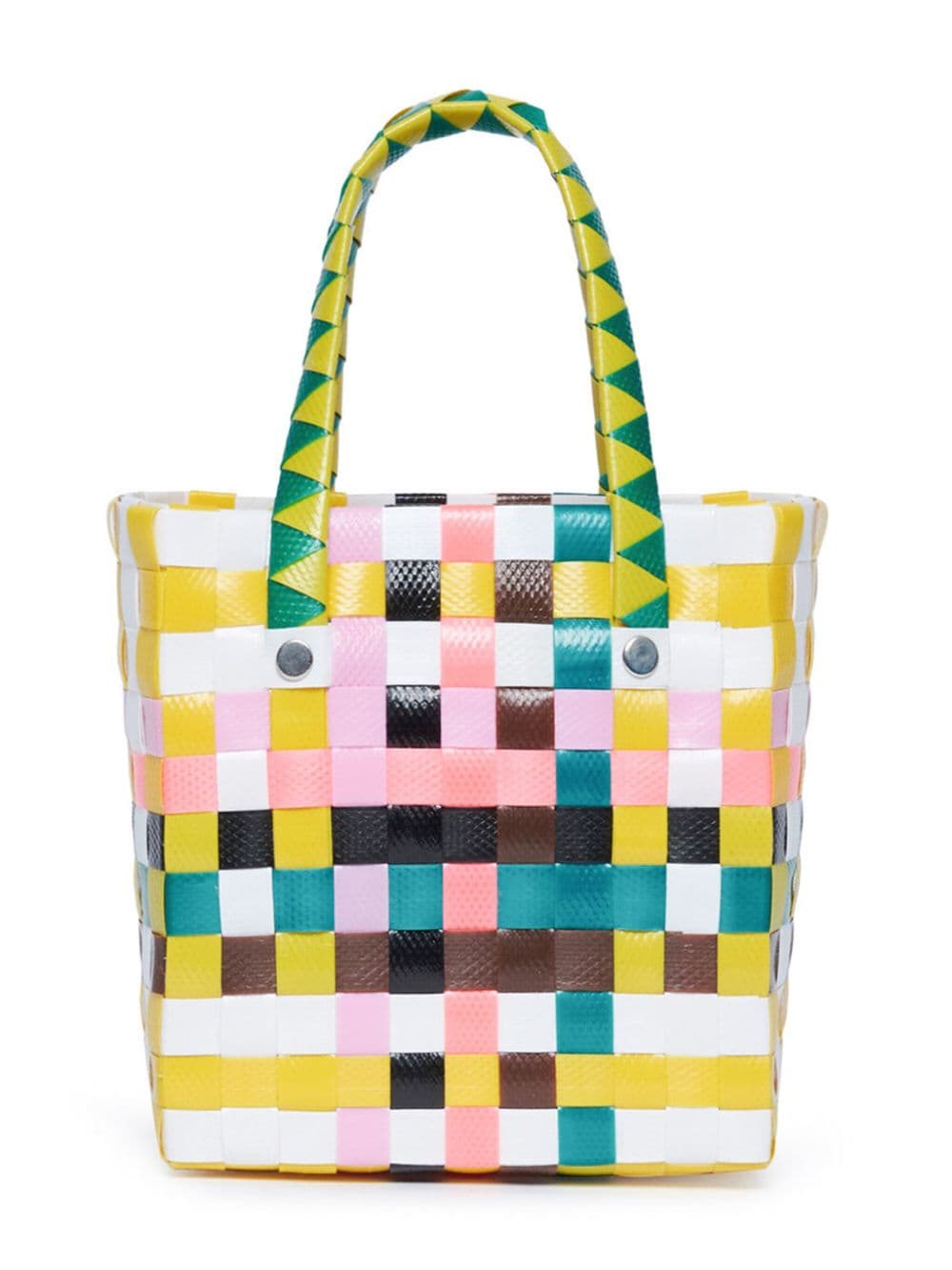 Marni Kids woven-design tote bag - Geel