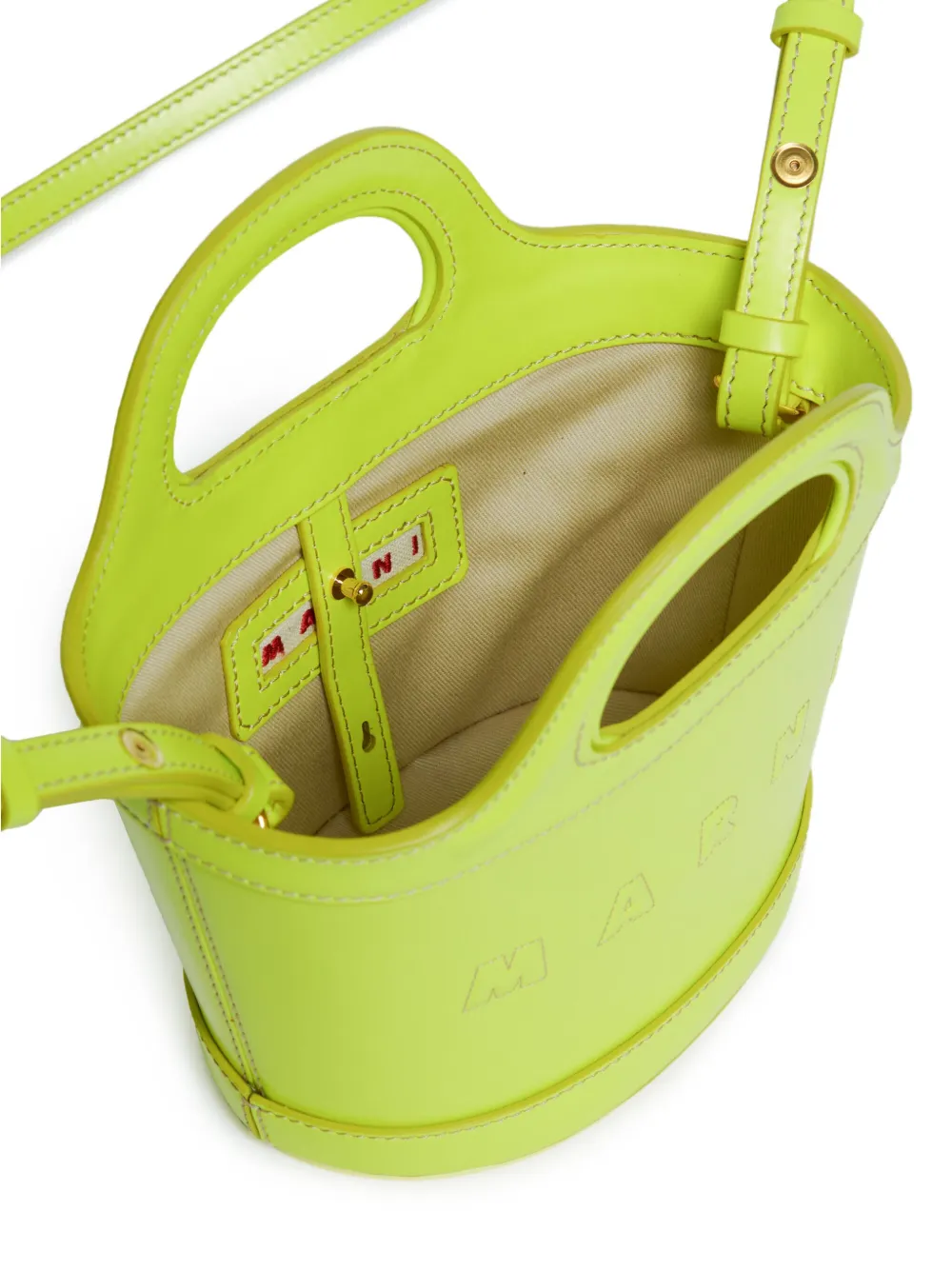Marni Kids Tropicalia bucket-tas met geborduurd logo Groen