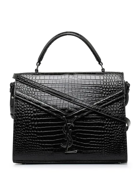 Saint Laurent Pre-Owned 2019 Medium Crocodile Embossed Cassandra Top Handle Bag satchel WOMEN