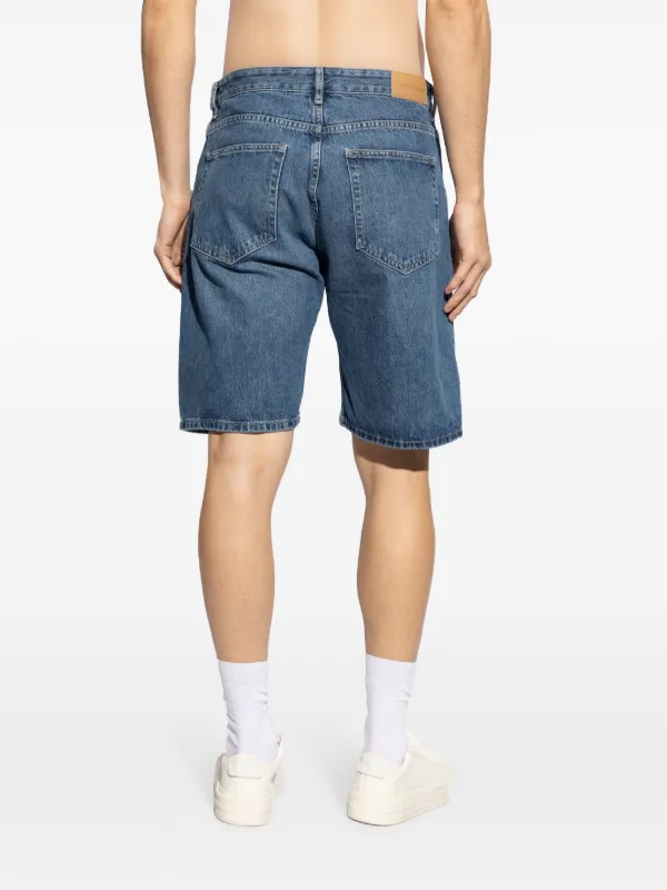 Knee length denim shorts best sale