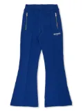 Balmain Kids logo-print flared tack pants - Blue