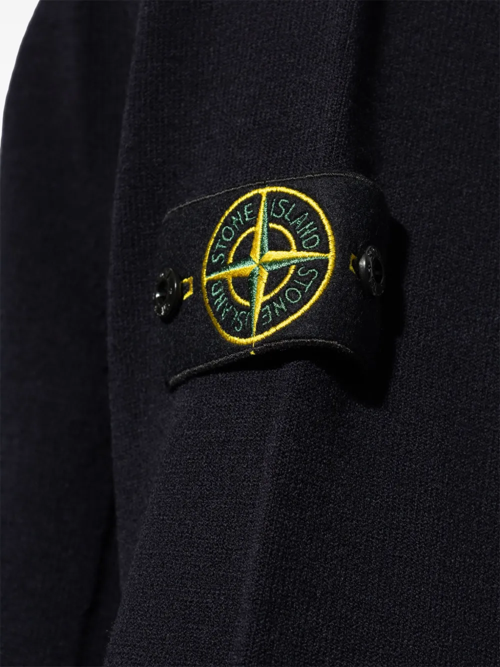 Shop Stone Island Compass-motif Wool Sweatshirt In 蓝色
