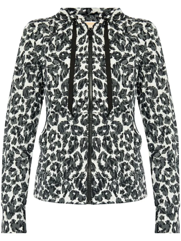 Michael Michael Kors leopard print Hooded Jacket Black FARFETCH CA