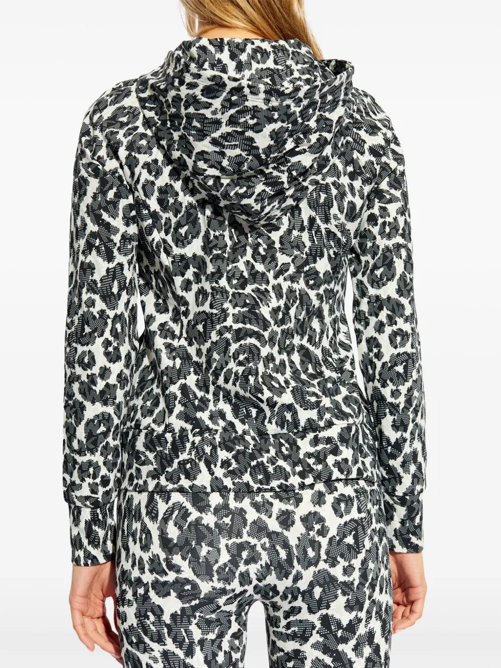 Michael Kors Jack met luipaardprint en capuchon Zwart