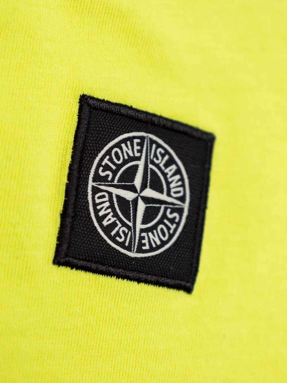 Stone Island Junior T-shirt met logopatch Geel