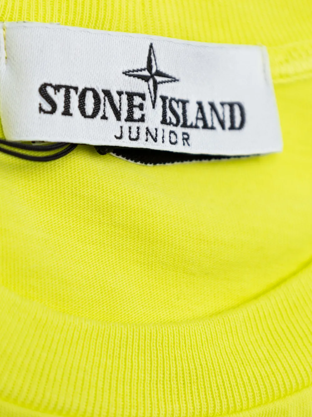 Stone Island Junior T-shirt met logopatch Geel
