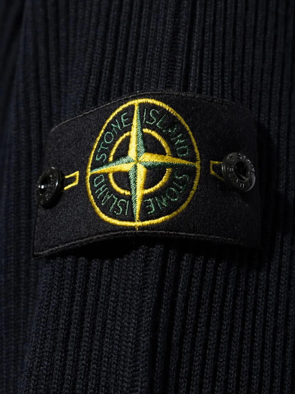 Shop Stone Island Compass-motif Wool Jumper In 蓝色