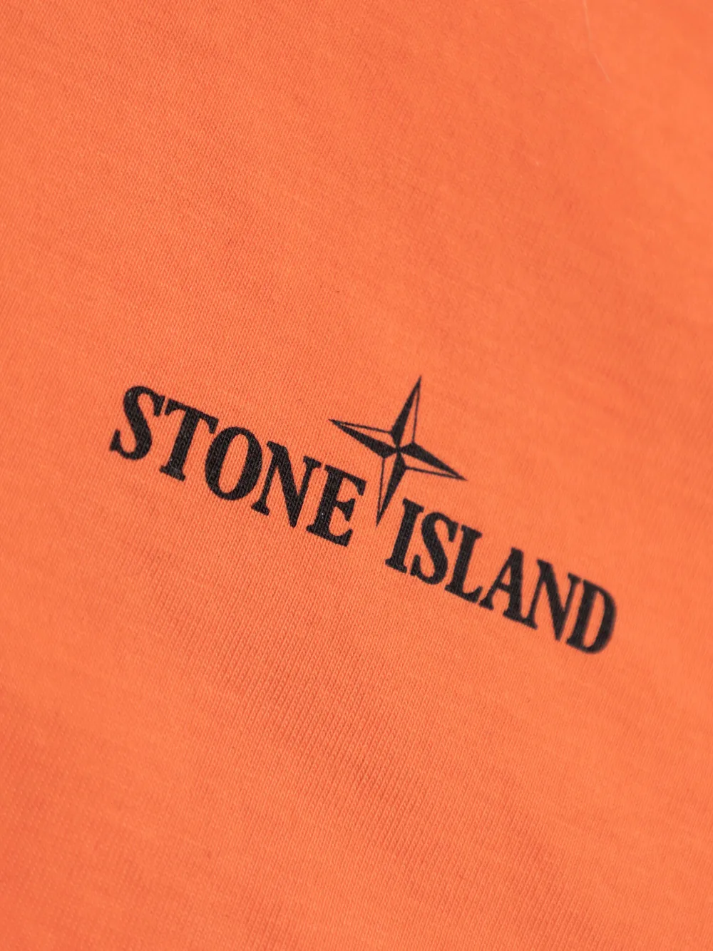 Stone Island Junior T-shirt met logoprint Oranje