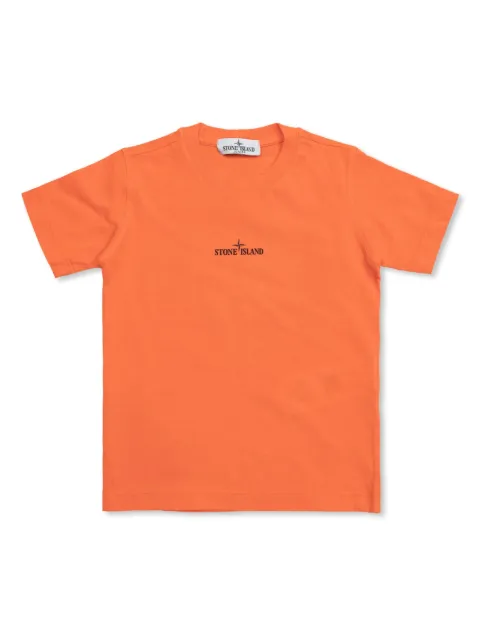 Stone Island Junior printed logo cotton t-shirt