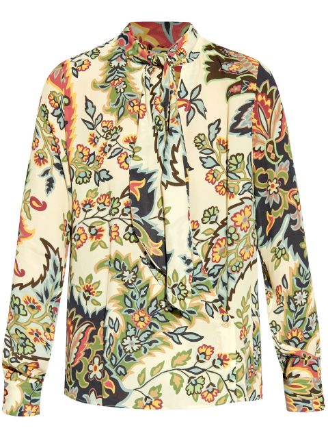 ETRO botanical scarf collar blouse Women