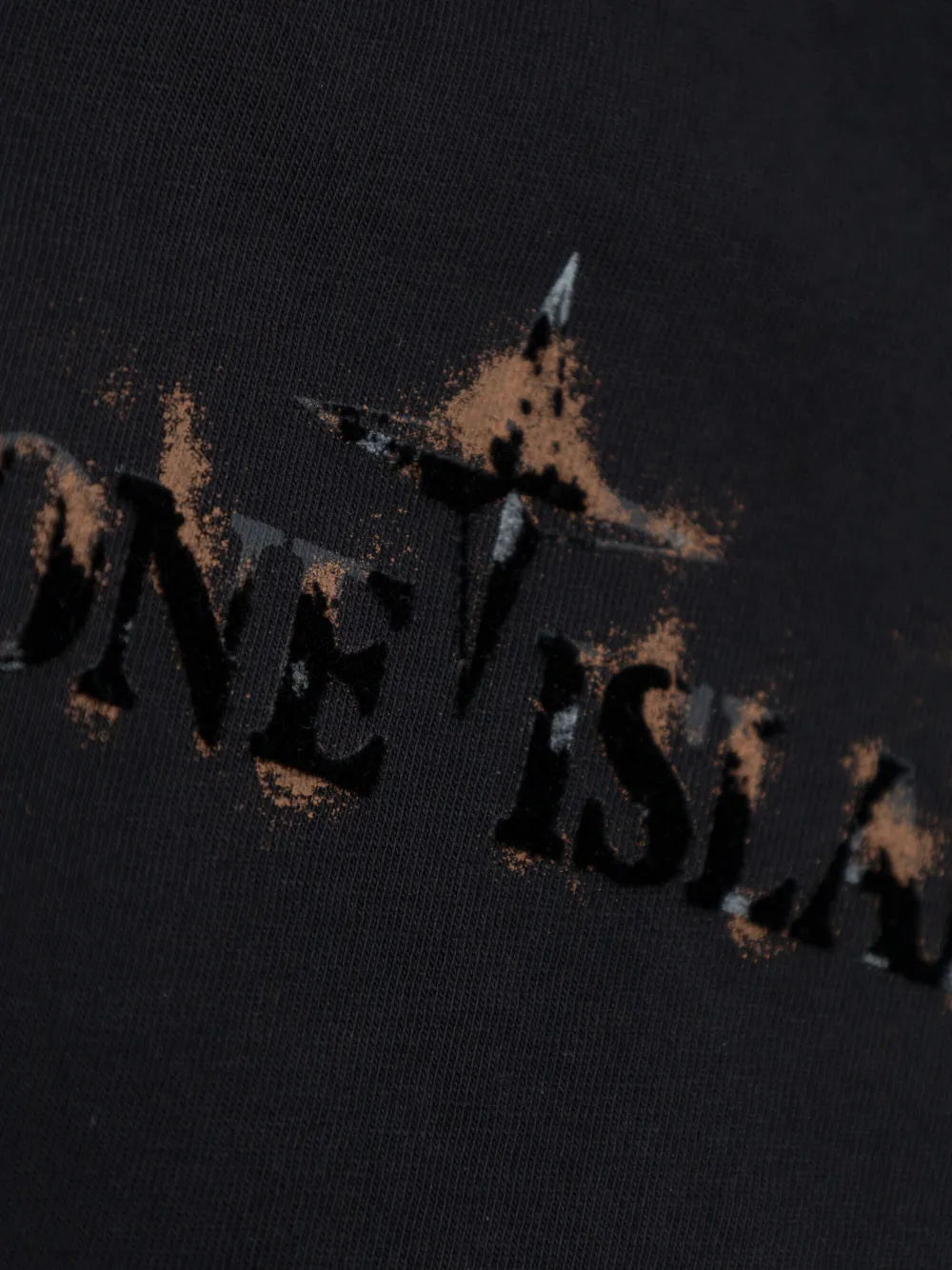 Stone Island Junior T-shirt met print Zwart