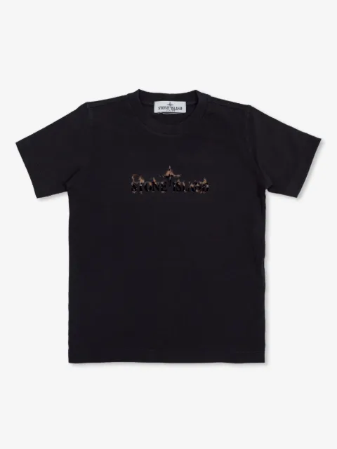 Stone Island Junior T-Shirt mit Kompass-Print