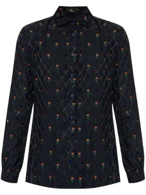 51 エトロ ETRO ブラウス シャツ トップス 総柄 長袖 42 花柄 - メルカリ
