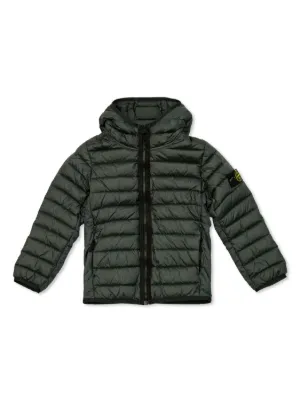 Stone Island Junior Hooded Puffer Jacket | Blue | FARFETCH