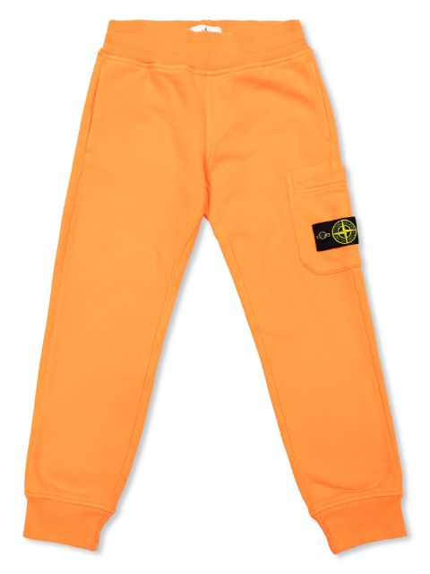 Stone Island Junior logo-patch cotton track pants