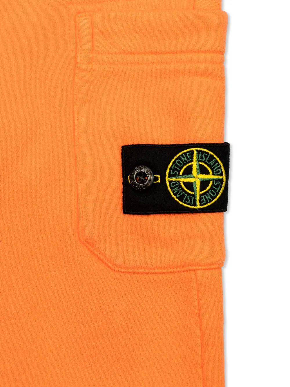 Stone Island Junior Trainingsbroek met logopatch Oranje