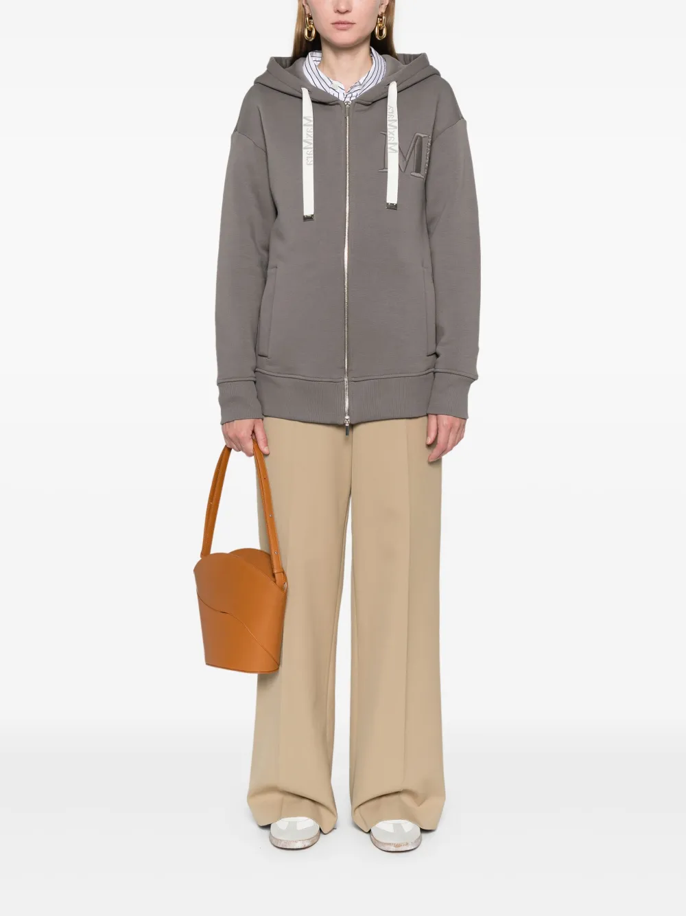 'S Max Mara Hoodie met rits - Grijs