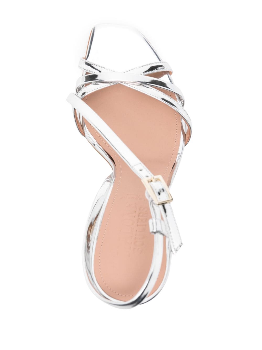 Shop Malone Souliers Luna 90mm Sandals In Silver