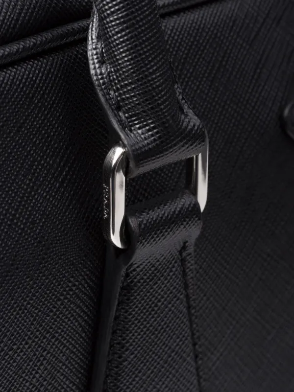 Prada Saffiano-leather Briefcase | Black | FARFETCH