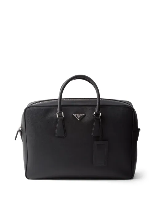 Porte-documents en cuir Saffiano - Prada - Modalova