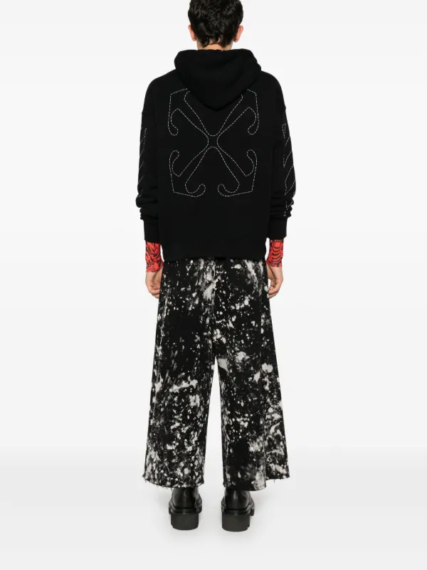 P*m様 Off-White ブラック ロゴ フーディ - メルカリ