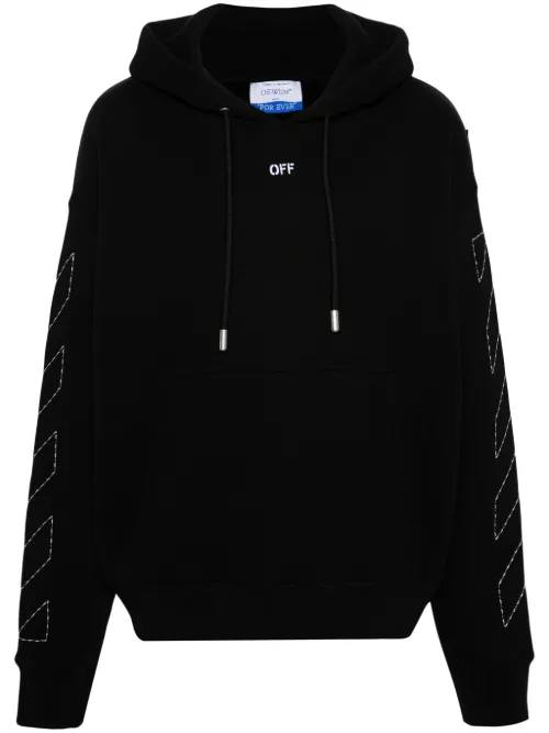 Hoodie en coton à logo brodé - Off-White - Modalova
