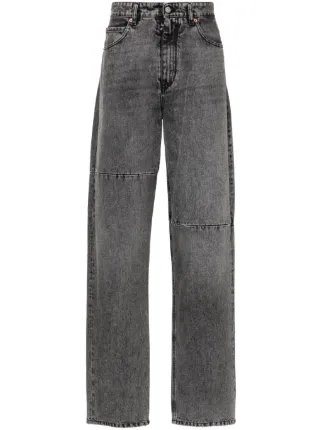 MM6 Maison Margiela パネル ストレートジーンズ | グレー