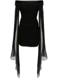 Givenchy off-shoulder draped mini dress - Black