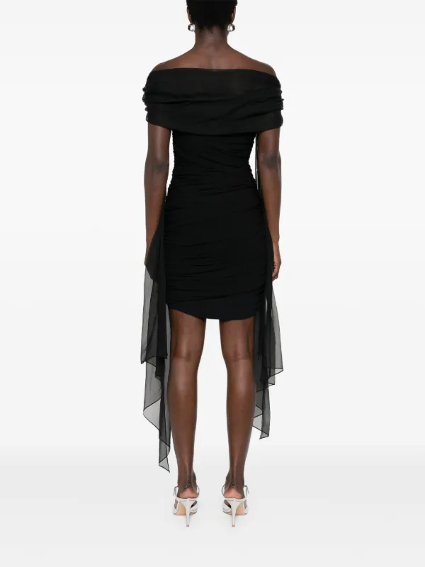 ワンピースその他 Givenchy Black crepe mini dress GIVENCHY Cutout draped crepe mini dress | NET-A-PORTER