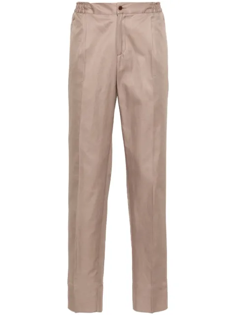 Kiton elasticated-waistband tapered trousers