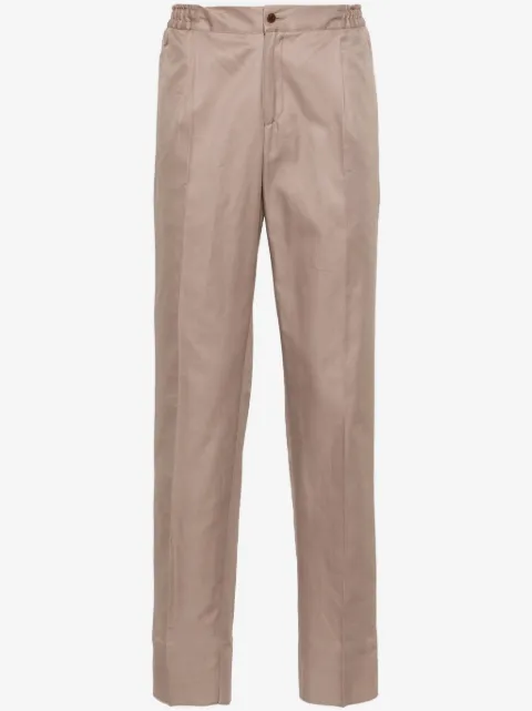 Kiton elasticated-waistband tapered trousers