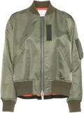 sacai zip-up bomber jacket - Green