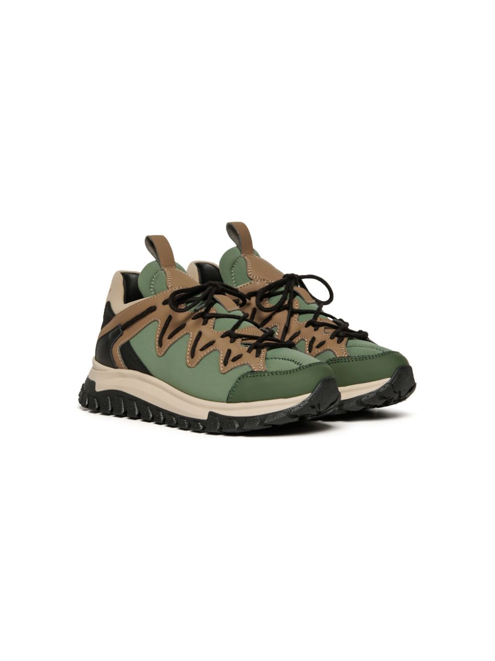 Marni Kids colour-blocked sneakers Green