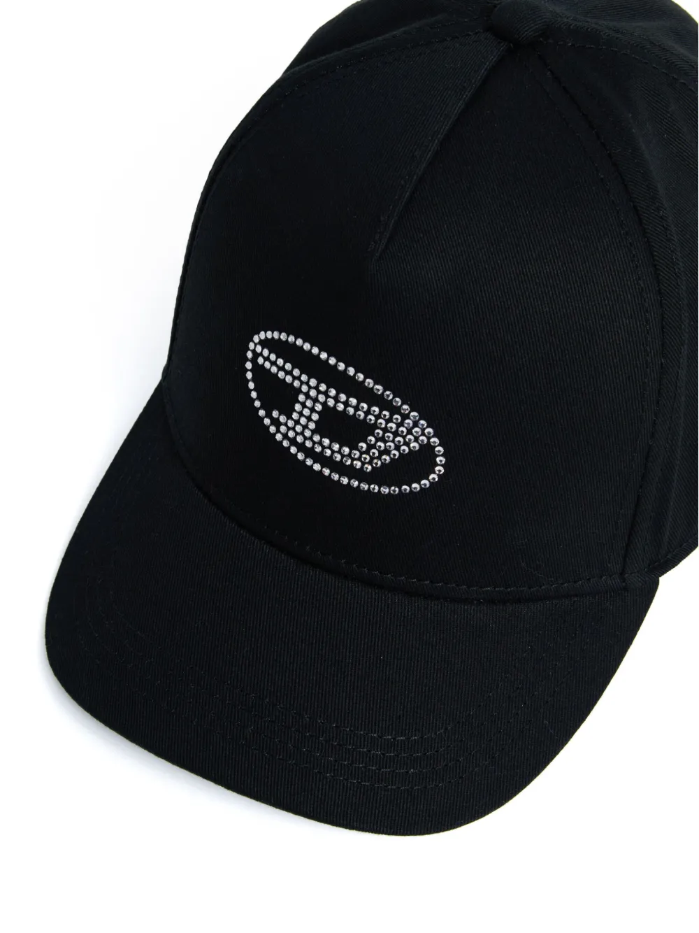 Diesel Kids Hoed met logo applicatie Zwart