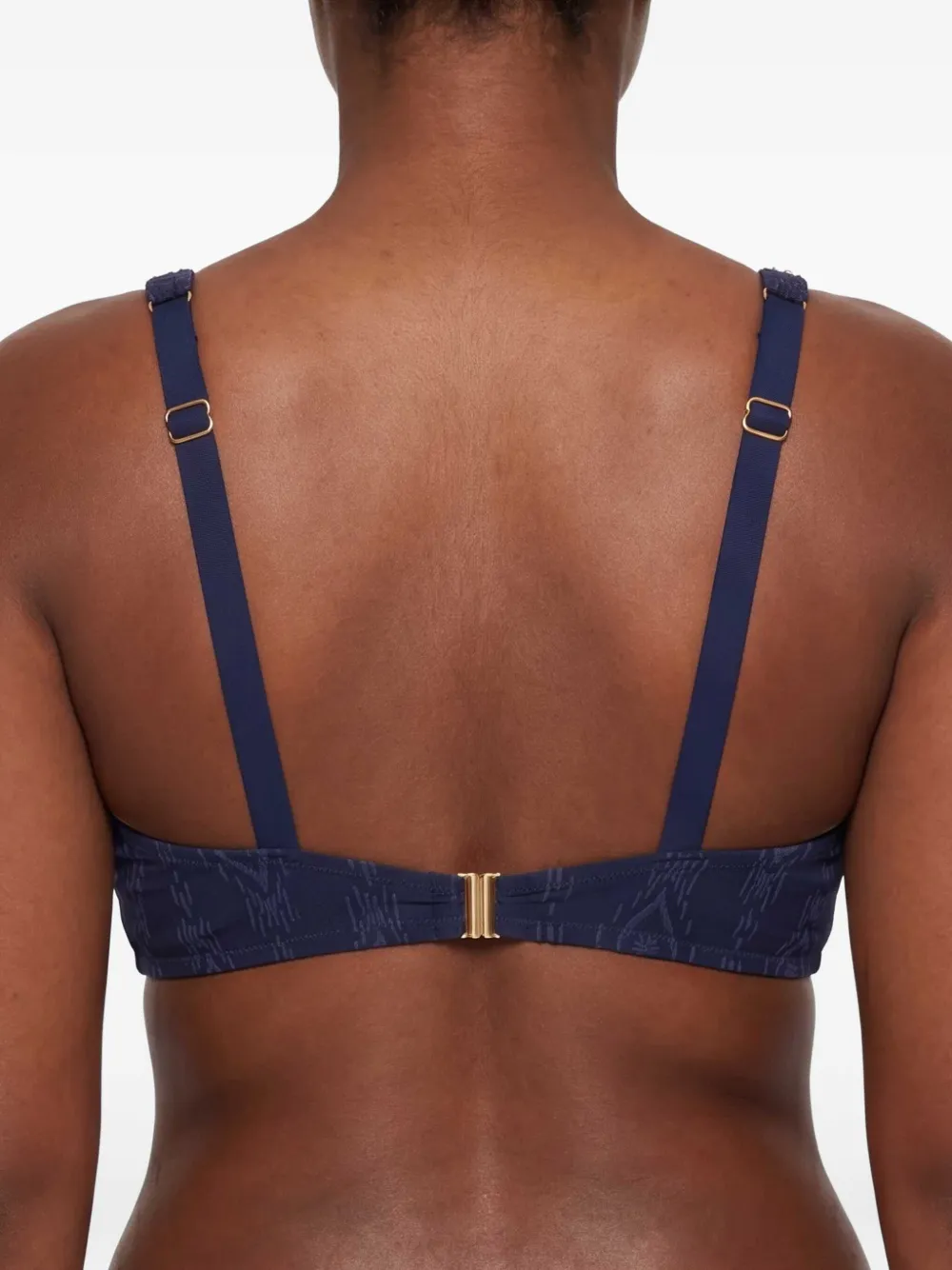 TWINSET Triangel bikinitop met reliëf Blauw