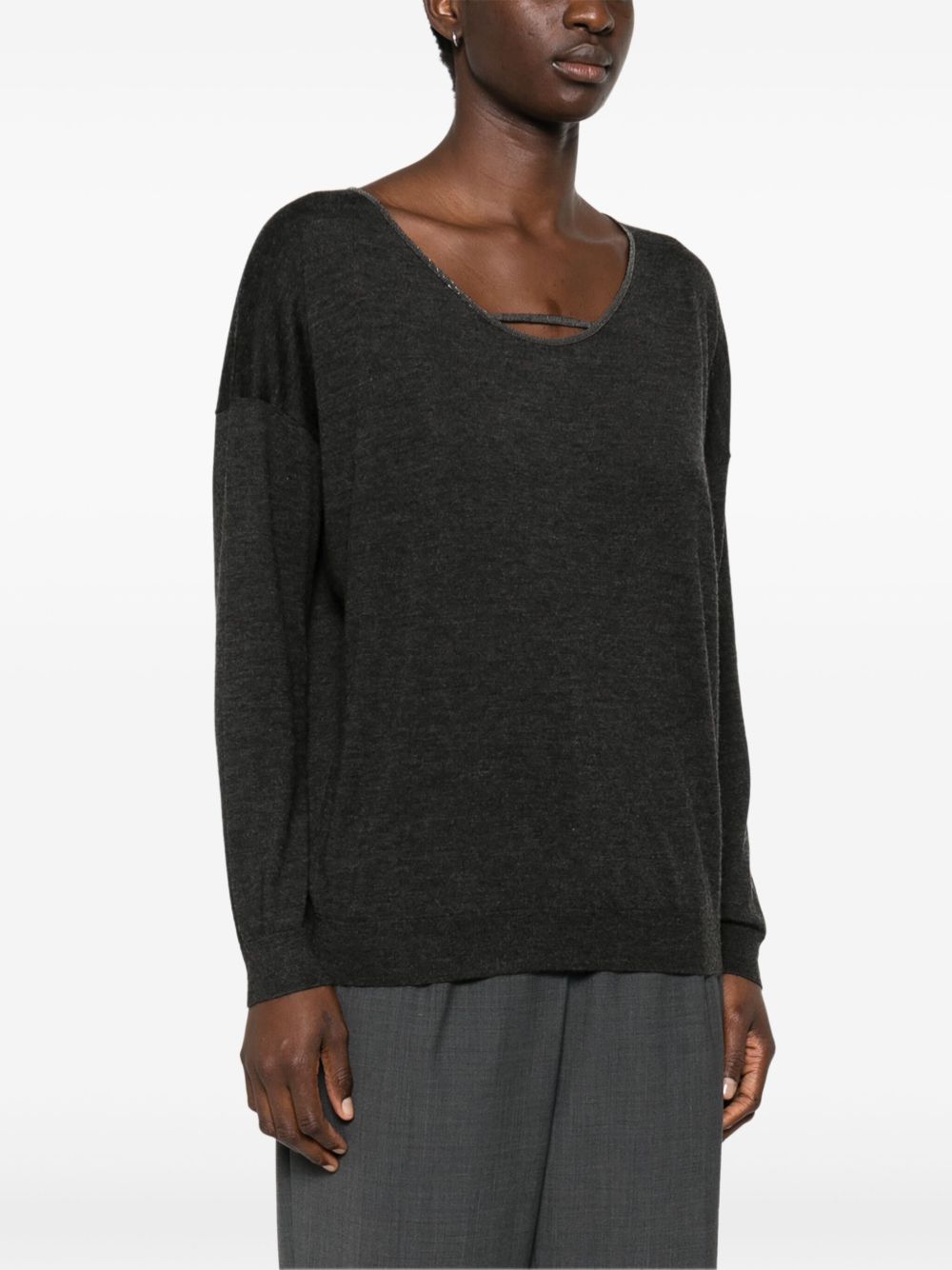 Brunello Cucinelli Monili-embellished jumper Women