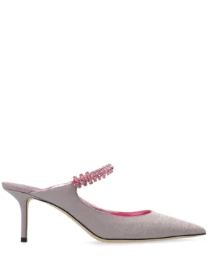Jimmy Choo Bing 65mm レザーミュール | ニュートラル | FARFETCH JP