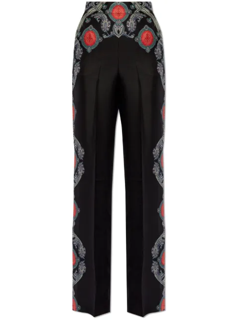ETRO paisley flared silk trousers