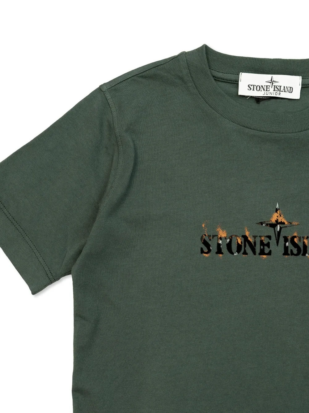 Stone Island Junior T-shirt met print Groen