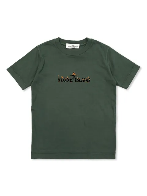 Stone Island Junior تيشيرت قطن بطبعة بوصلة