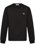 Stone Island Compass-appliqué cotton sweatshirt - Black