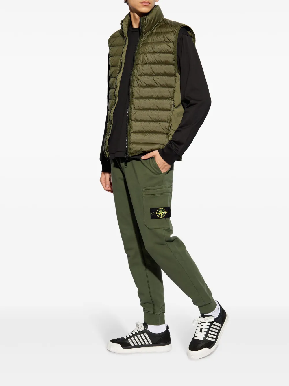stoneisland Stone Island Katoenen sweater met Compass-logopatch - Zwart
