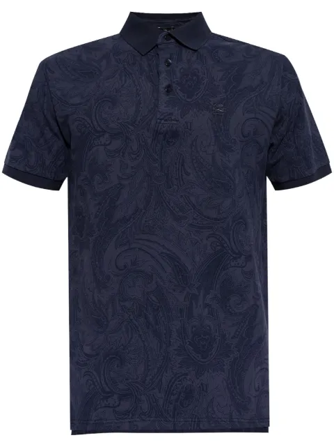 ETRO tonal paisley print polo shirt