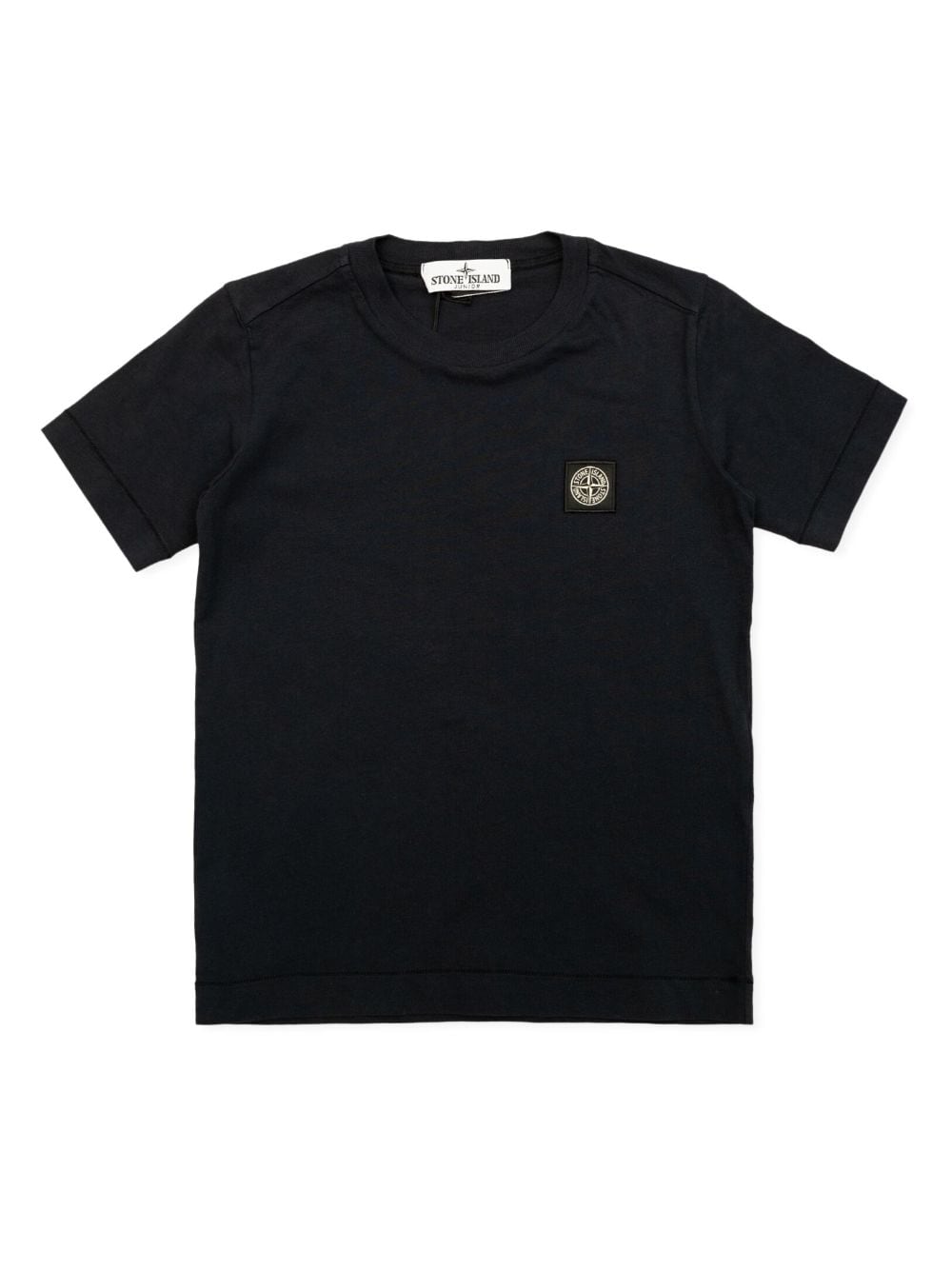 Stone Island Junior Katoenen T-shirt met Compass-logopatch Zwart