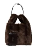 Nº21 Kids faux-fur tote bag - Brown